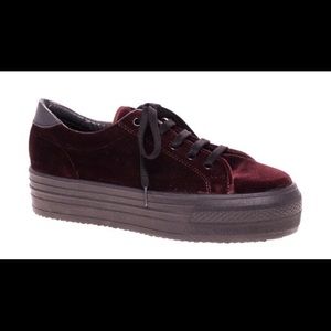 ASOS DINO Velvet Flatform Sneakers